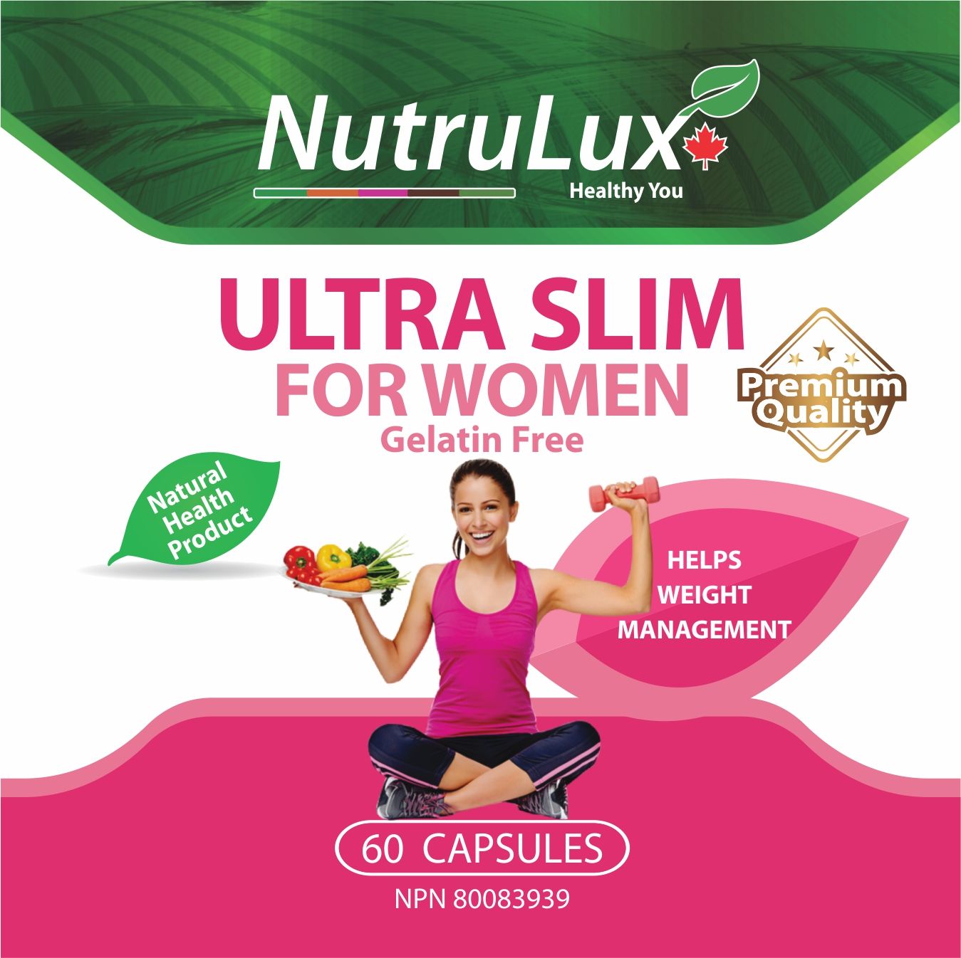 Ultra Slim For Women ( 120 mg Camellia Sinensis ) Halal Gelatin